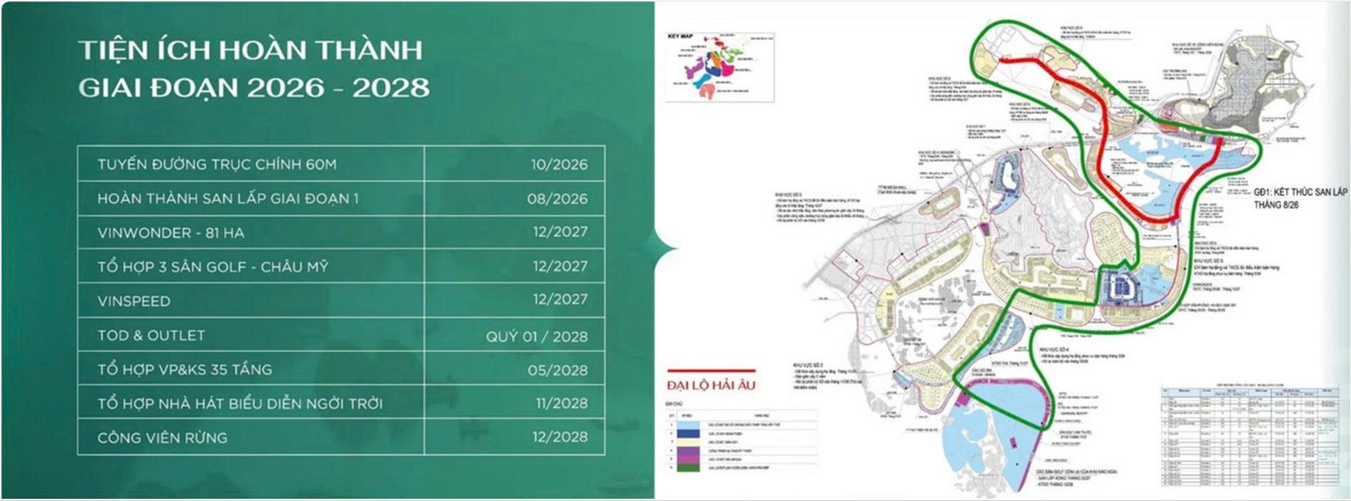 Timeline tiện ích Vinhomes Hạ Long 2026-2028